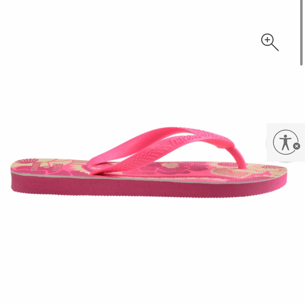 NWT Havaianas x Farm to Rio Women's Pink Tropical Sandals - Picture 4 of 6
